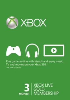 Image of Microsoft Xbox Xbo Live 3-mo Digital Fg Cis Eurozone Online Product Ke