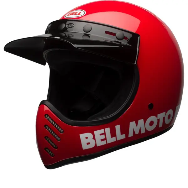 Image of Bell Moto-3 Classic Solid Gloss Red Full Face Helmet Size XL