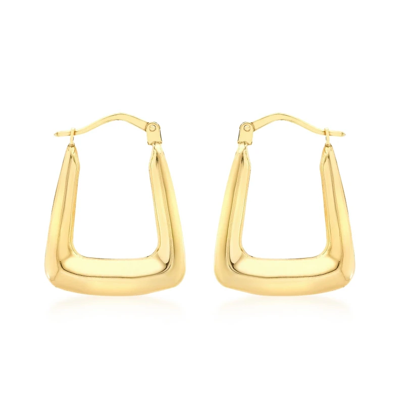 Image of Be You 9ct Gold Creole Earrings Yellow Gold female One Size