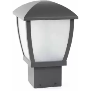 Image of Wilma dark gray garden bollard 1 bulb
