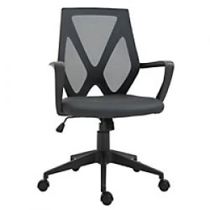 Image of Vinsetto Office Chair Dark Grey, Black Mesh Cloth, Sponge 921-245
