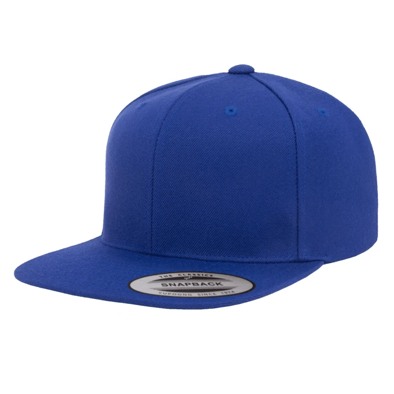 Image of Yupoong Mens The Classic Premium Snapback Cap in Blue Blue Male One Size