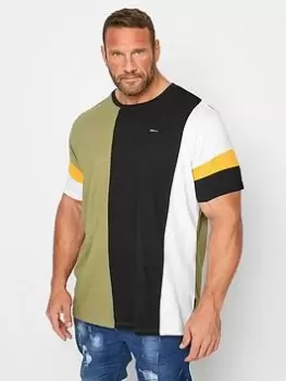 Image of BadRhino Horizontal Cut & Sew T-Shirt - Multi, Green, Size L, Men