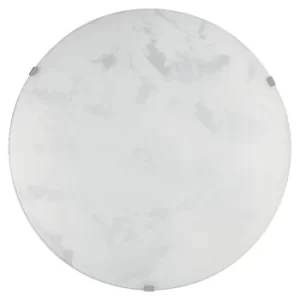 Image of SELENE LED Patterned Glass Flush Ceiling Light White 960lm 4000K 30cm