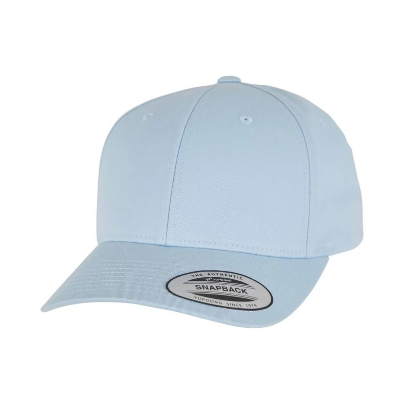 Image of Yupoong Mens Flexfit Classic Curved Snapback Cap in Light Blue Light Blue Male One Size