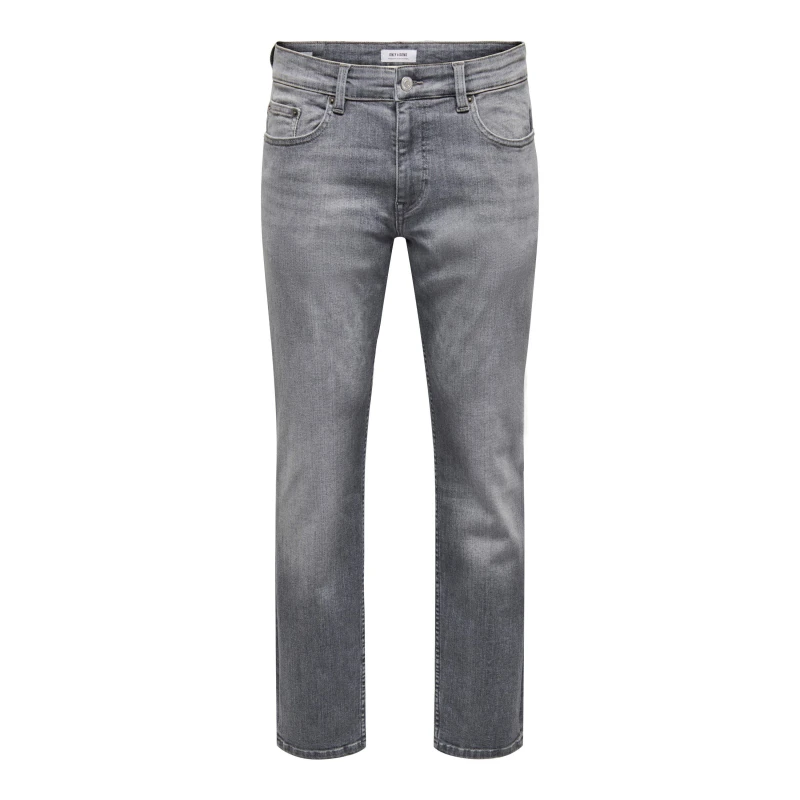 Image of Only and Sons Mens Skinny Tapered Jeans Mid Grey Denim male 36W R