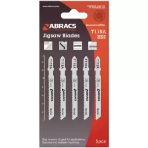 Image of Jigsaw Blade Metal T118A (5 Pack) - Abracs