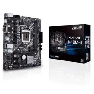 Image of Asus PRIME H410M-D, Intel H410, 1200, Micro ATX, 2 DDR4, VGA, HDMI, COM Port, M.2