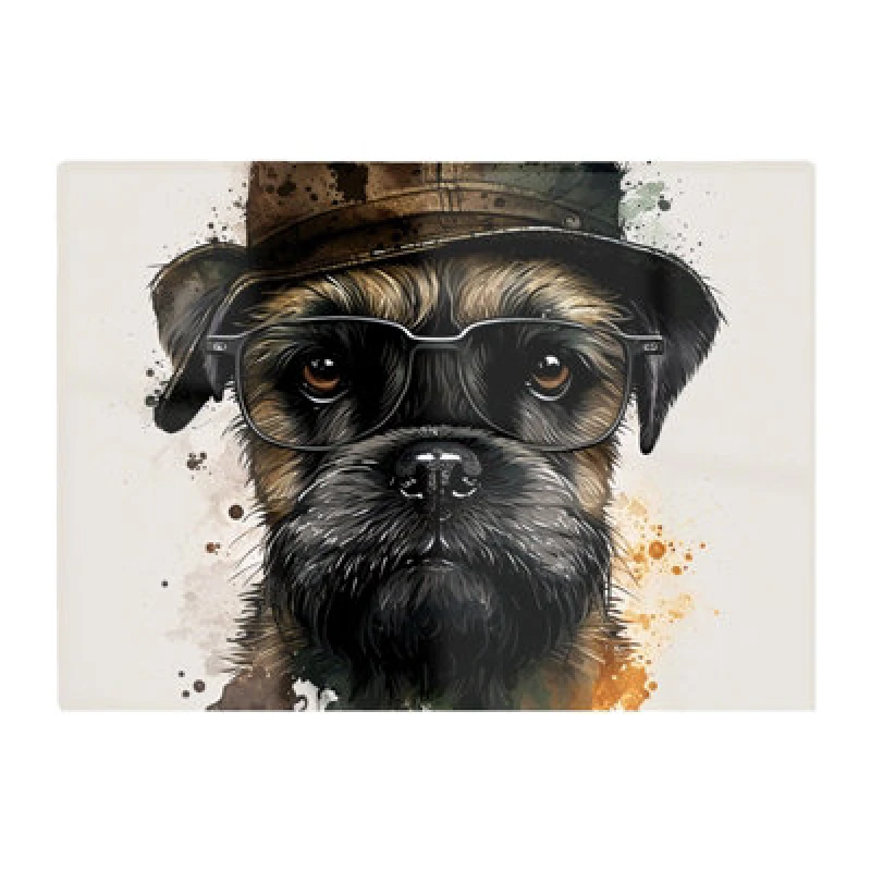 Image of Warren Reed Designer Border Terrier Dog Chopping Board