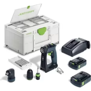 Image of Festool CXS 18 18v Cordless Brushless Drill Driver Set 2 x 3ah Li-ion Charger Case