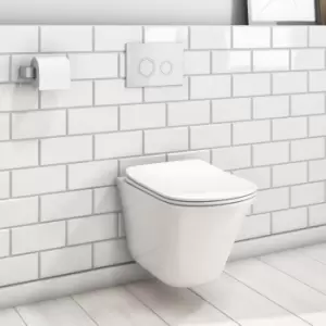 Image of Wall Hung Rimless Toilet with Soft Close Seat - Boston