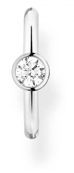 Image of Thomas Sabo Sterling Silver Single Ear Cuff White Stone Jewellery