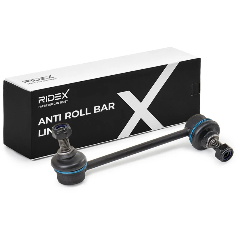 Image of RIDEX 3229S0153 Anti-roll bar link Front Axle Left Steel Link Stabiliser (3229)