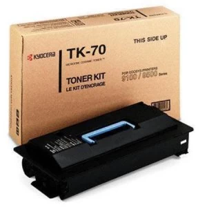 Image of Kyocera TK70 Black Laser Toner Ink Cartridge