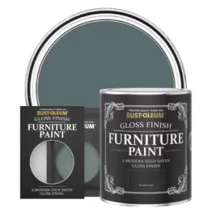 Image of Rust-Oleum Gloss Furniture & Trim Paint - DEEP SEA - 750ml