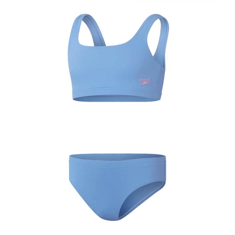 Image of Speedo Textured Swimsuit - Blue Blue 9 - 10 Years