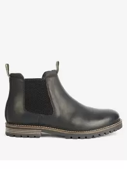 Image of Barbour Walker Leather Chelsea Boots - Black, Size 9, Men