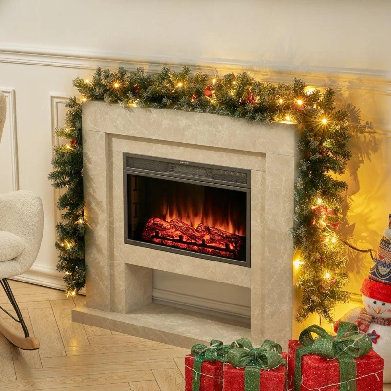 Image of LIFE IDEAS 270cm Lighted Christmas Garland Green unisex 2.7m