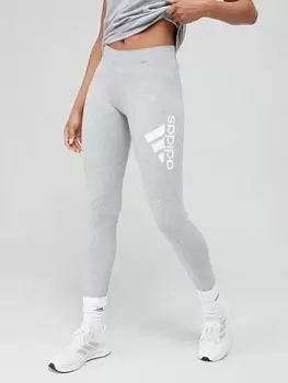 Image of adidas Future Icons Badge Of Sport Leggings - Grey, Medium Grey Heather Size M Women