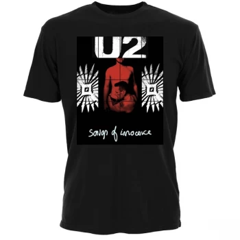 Image of U2 - Songs of Innocence Red Shade Unisex Small T-Shirt - Black