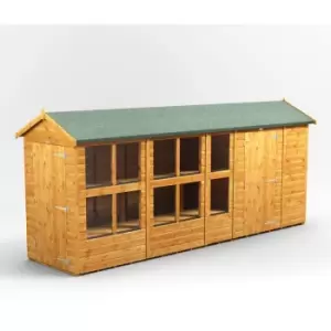 Image of 16x4 Power Apex Potting Shed Combi Building including 6ft Side Store