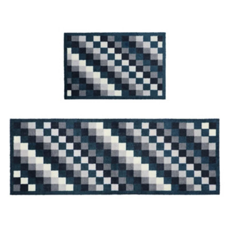 Image of Jvl Mega Machine Washable Doormat And Runner, Pixels 01-07-0765