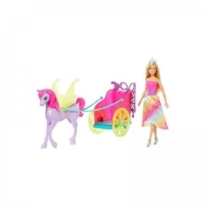 Image of Barbie with Fantasy Horse and Chariot