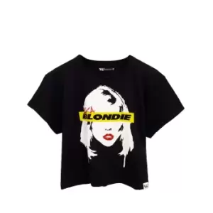 Image of Blondie Womens/Ladies AKA Crop Top (XL) (Black/White)