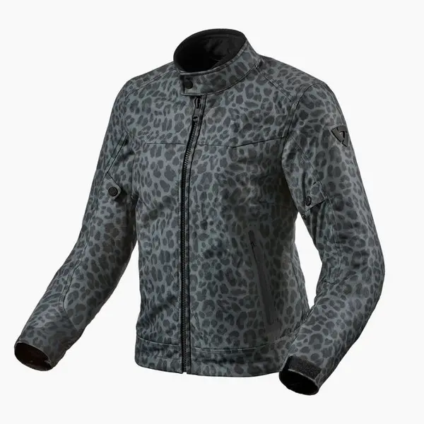 Image of REV'IT! Shade H2O Jacket Lady Leopard Dark Gray Size S