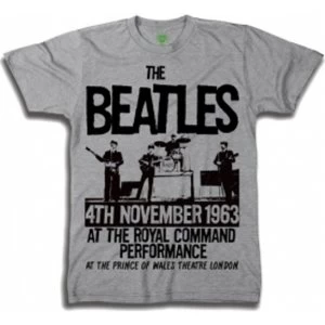 Image of The Beatles Prince of Wales Theatre Boys Grey TS: Large