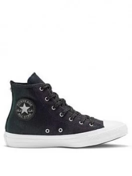 Image of Converse Chuck Taylor All Star Starware Sparkle Hi-Top Plimsolls - Black/Pink, Size 4, Women