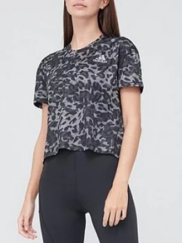 Image of Adidas Primeblue Print T-Shirt - Grey