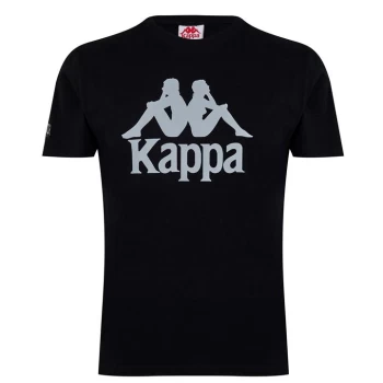 Image of Kappa Authentic Logo T Shirt Mens - Black