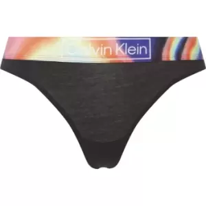 Image of Calvin Klein Reimagined Heritage Pride Thong - Black