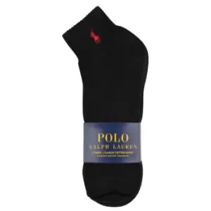 Image of Polo Ralph Lauren Three Pack Sport Socks - Black