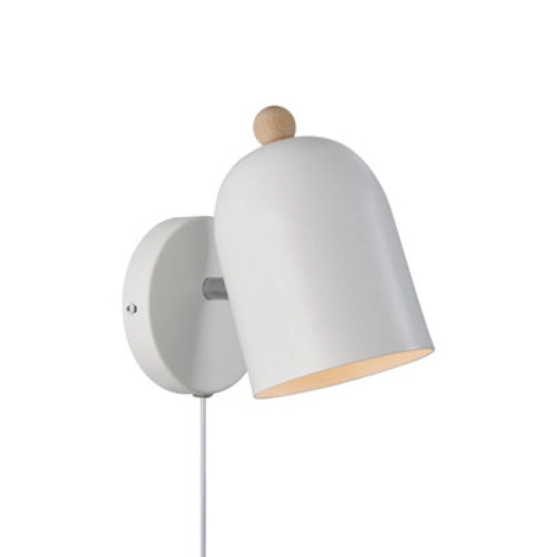 Image of Nordlux Gaston Metal Wall Light White,plug In Or Mains