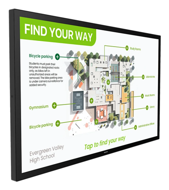Image of Philips 3000 series 55BDL3751T/00 Signage Display Interactive flat pan