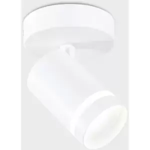 Image of 1 Light Black Spotlight with Adjustable Cylinder Bulb Holder