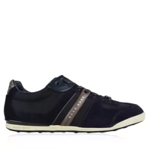 Image of Hugo Boss Akeen Contrast Panel Trainers Navy Men