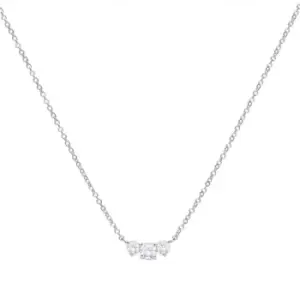 Image of Diamonfire Silver White Zirconia Three Stones Necklace N4244