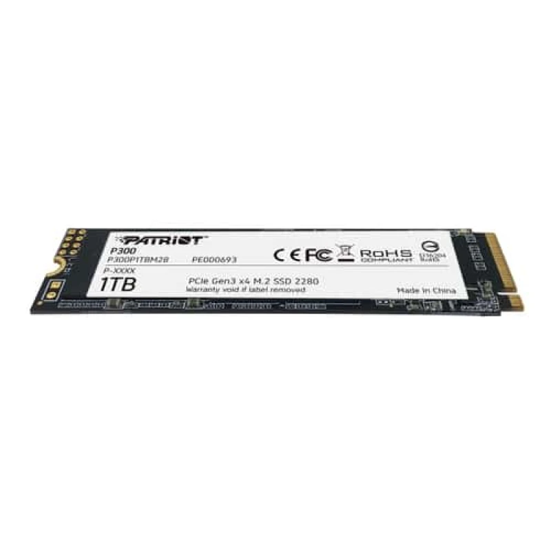 Image of Patriot P300 1TB PCIe Gen 3 NVMe SSD - 2100MB/s Read, 1650MB/s Write - P300P1TBM28