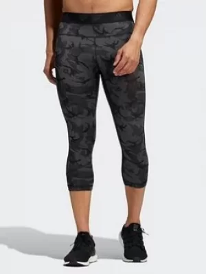 Image of adidas Camo 3/4 Tights, Grey, Size S, Men