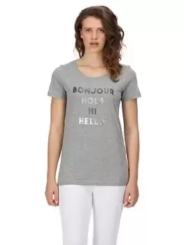 Image of Regatta Filandra VI T-Shirt - Grey, Size 8, Women