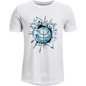 Image of Under Armour Baseline Short Sleeve T Shirt Junior Boys - White