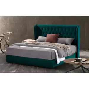 Image of Mariappa Bed Single Plush Velvet Green