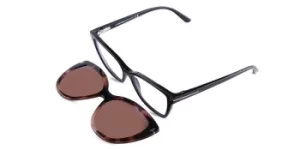 Image of Tom Ford Eyeglasses FT5641-B Blue-Light Block with Clip-On 001