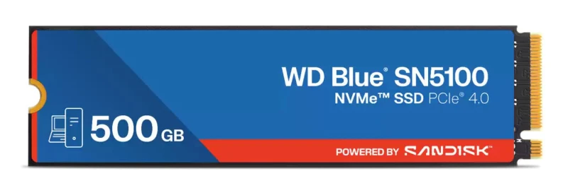 Image of WD Blue SN5100 500GB SSD NVME M.2 2280 PCIe 4.0 Solid State Drive