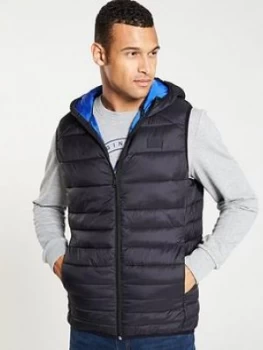 Image of Jack & Jones Bomb Hooded Bodywarmer, Black Size M Men