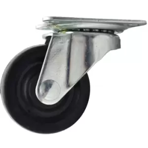 Image of 38mm Plastic Swivel Castor Wheel Furniture Caster - Colour Black - Pack of 1
