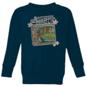Image of Scooby Doo Mystery Machine Psychedelic Kids Sweatshirt - Navy - 9-10 Years